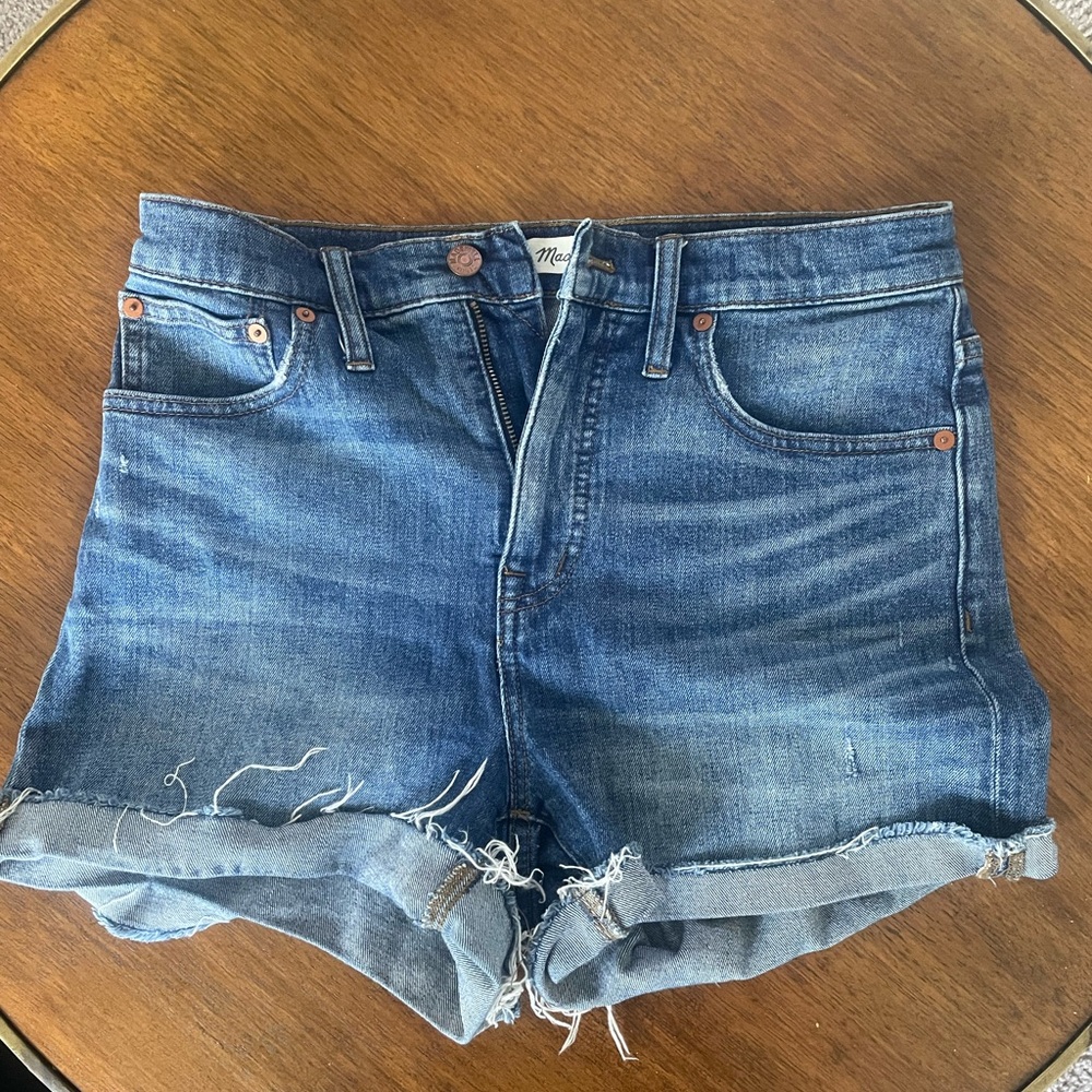 Madewell denim cuffed shorts (27)